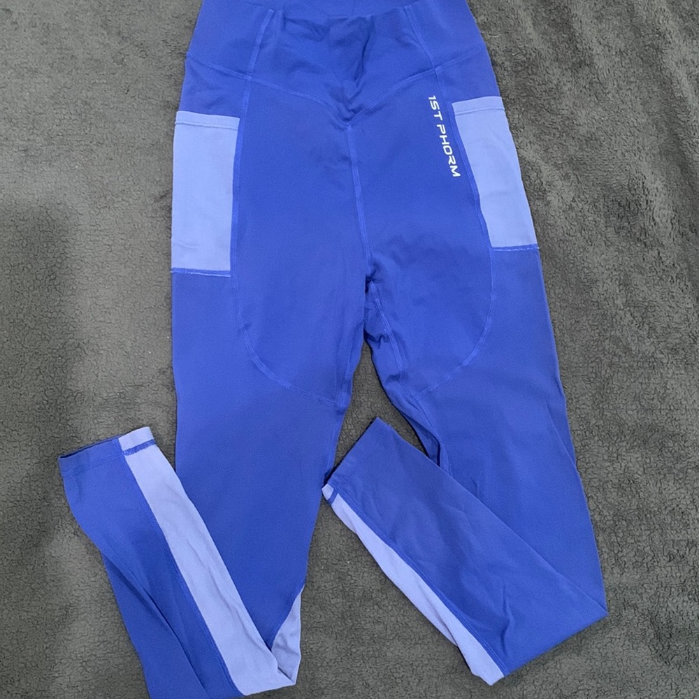 1st Phorm Blue Pocket Leggings